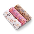 1 Pack 3 Blankets Super Soft Fluffy Premium Fleece Pet Blanket Flannel Throw For