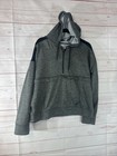 Under Armour Youth Boys Size Large Gray Pullover Hoodie 1 4 Zip    Front Pockets