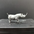 Brass Bronze Hand-carved Armored Rhinoceros Statue Figurine Ornaments Hui00134