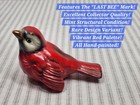 Vtg Red Sparrow  red Cardinal  Bird Figurine  4    Porcelain - Goebel  1970s 