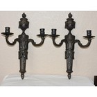 Bronze Imperial empire Wall Candle Holder Sconces Louis Xvi neoclassical Two Arm