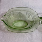 Green Uranium Depression Glass Anchor Hocking Princess Sugar Creamer Set
