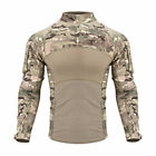 Tactical Combat Shirt Mens Military G3 Long Sleeve T-shirt Army Zip Pocket Tops
