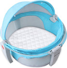 Waterproof Quilted Mattress Pad For Fisher Price On The Go Baby Dome  White 
