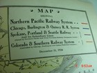 Original 1924 Railroad Map Vintage Railway