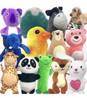 12 Pack Plush Squeaky Dog Toys For Small To Medium Pets - Bulk Puppy Chew Toys