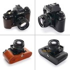 For Canon New F-1 Handmade Genuine Real Leather Half Camera Case Bag Cover