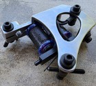 Steel Jensen Shader Tattoo Machine Black And Light Blue 8 Wrap Coils Handmade
