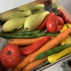 Vintage Ceramic Vegetables Kitchen Decor Set 17 Piece