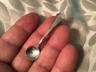 Vtg Early 1900   s Baker Manchester Sterling Silver Salt Spoon 2 1 4    Unknown Patt