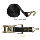 2 Pack 2 Inch Ratchet Straps Heavy Duty 20ft Tie Down Straps Ratchet With Dou   