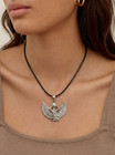 Isis Necklace Pendant - Egyptian Goddess - Silver 900 - Egypt Amulet Jewelry