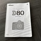 Nikon D80 Dslr Camera Genuine Instruction Book   Manual   User Guide In English