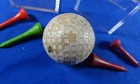 Antique Vintage  Mesh Golf Ball Spalding Kro Flite 4 Vintage Golf Tees Display