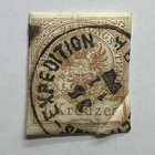 1800 s Austria Imperf Newspaper Stamp With Interesting  expedition  Son Cancel