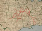 Vintage Frisco Railroad Wall Map