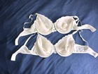 Preowned Vintage Vanity Fair Bras Lot Of 2 Size 36c White Lace Nylon