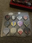 Assorted Mixed Design Dart Flights Lot W  Darts And Case - Used
