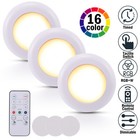 3 6 9pcs Under Cabinet Led Lighting Kit Kitchen Counter Closet Shelf Puck Lights