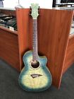 Dean Exotica Quilted Ash Acoustic-electric Cutaway Guitar  Trans Satin Green