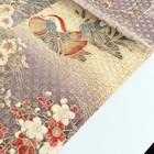 Lovebirds  b 15x64 Long Vintage Japanese Jacquard Kimono Silk Fabric Rx46