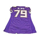 Ed King Birmingham Thunderbolts 2001 Game Used Home Jersey Size 58  2 Linemen