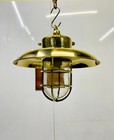 Marine Coastal Theme Old Brass Daeyang Bulkhead Hanging Light With Shade Lot 2