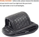 Basketweave Open Top D Cell Light Holder     Duty Belt Flashlight Pouch Holster