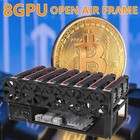 Mining Rig Frame  Steel Open Air Miner Mining Frame Rig Case Up To 8 Gpu For Cry