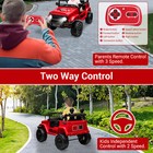 Red Kids Electric Jeep 12v Battery Power 4wd Drive Remote Control Off-road