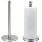Stainless Steel Paper Towel Holder Countertop Stand Kitchen Bathroom Roll