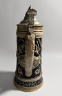 Vintage German Beer Stein With Pewter Lid Ceramic Mug Rare    10   -inch
