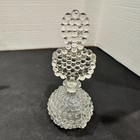 Lot Of 2 Vintage Glass Perfume Bottles W  Ornate Stoppers   vanity Collectible