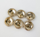 Stamped Lot Of 6 Designer Gold Button 23mm