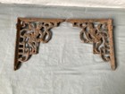 Pair Antique Iron Shelf Corbels Brackets Shabby Cherub Angel Chic Vtg 132-26e