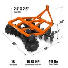 Mechmaxx 3 Point 60   Inch Notched Disc Harrow Plow For Category 1 Tractor Dh60