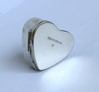 925 Silver Heart Pill Trinket Box   Ladies Vintage - Hallmarked London             