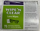 Flents Wipe N Clear Biodegradable Lens Wipes 75 Counts Individually Wrap Nib
