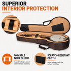 Crossrock 5-string Banjo Gig Bag   0 8  High-density Foam   lightweight-brown