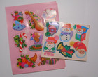 Vintage Mcm 1960 s Christmas Seals Stickers Gummed Lot Of 12 Sheets   84 Seals