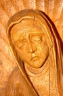 Antique 18 19th 16  Hand Carved Wood Pieta Our Lady Virgin Mary Sculpture Figure