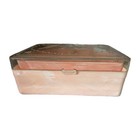 Vintage 1950s Hommer Sewing Box Pink Marbled With Lift Up Lid Great Shape