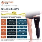 Copper Joe Full Leg Compression Sleeve Knee Calf Running Basketball Men Women