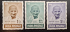 1948 India Stamp Mahatma Gandhi Commemorative Lot 3 Scott 203 204 205 Vintage