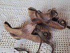 Pair Of Antique Leather Doll Shoes For German Doll  20