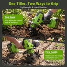 Cordless Tiller Cultivator Electric Handheld Rototiller W  4 0ah Battery 330rpm