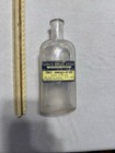 Glen   s Drug Store Clear Glass Medicine Bottle W  Label Tinct  Jamaica Ginger