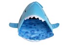 Shark Dog Cat Pet Canopy Teepee Tent House Bed Kennel With On-sale Cooling Pad