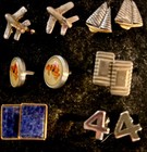 Men   s Novelty Cufflinks Lot - Vintage Style Pinup Girls  Airplanes  Sailboats   