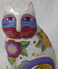 Vintage Laurel Burch Cat Clock - 1996